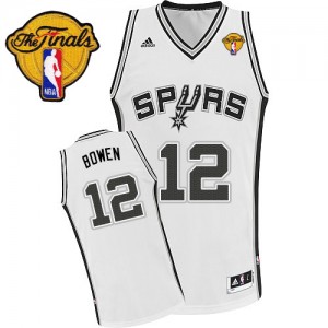 Maillot Swingman San Antonio Spurs NBA Home Finals Patch Blanc - #12 Bruce Bowen - Homme