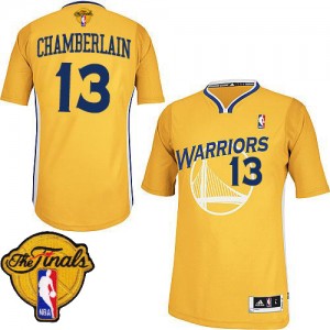 Maillot NBA Authentic Wilt Chamberlain #13 Golden State Warriors Alternate 2015 The Finals Patch Or - Homme
