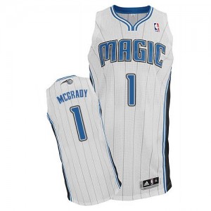 Orlando Magic Tracy Mcgrady #1 Home Authentic Maillot d'équipe de NBA - Blanc pour Homme