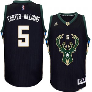 Milwaukee Bucks #5 Adidas Alternate Noir Authentic Maillot d'équipe de NBA préférentiel - Michael Carter-Williams pour Homme