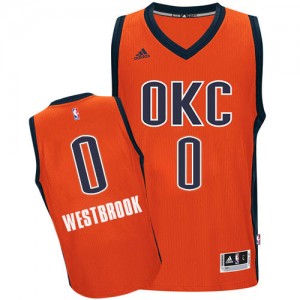 Oklahoma City Thunder Russell Westbrook #0 climacool Swingman Maillot d'équipe de NBA - Orange pour Homme