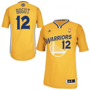 Golden State Warriors #12 Adidas Alternate Or Swingman Maillot d'équipe de NBA Prix d'usine - Andrew Bogut pour Homme
