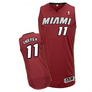 Miami Heat #11 Adidas Alternate Rouge Authentic Maillot d'équipe de NBA boutique en ligne - Chris Andersen pour Homme