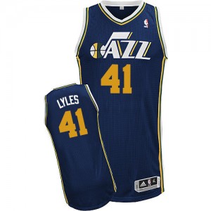 Maillot NBA Utah Jazz #41 Trey Lyles Bleu marin Adidas Authentic Road - Homme