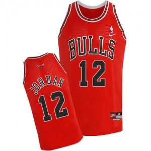 Chicago Bulls Nike Michael Jordan #12 Throwback Swingman Maillot d'équipe de NBA - Rouge pour Homme