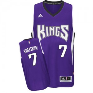 Maillot NBA Violet Darren Collison #7 Sacramento Kings Road Swingman Homme Adidas