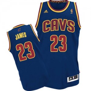 Cleveland Cavaliers #23 Adidas CavFanatic Bleu marin Authentic Maillot d'équipe de NBA Peu co?teux - LeBron James pour Femme