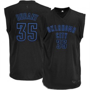 Oklahoma City Thunder #35 Adidas Noir Authentic Maillot d'équipe de NBA à vendre - Kevin Durant pour Homme
