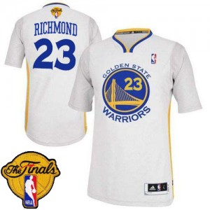 Maillot NBA Authentic Mitch Richmond #23 Golden State Warriors Alternate 2015 The Finals Patch Blanc - Homme