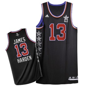 Maillot NBA Noir James Harden #13 Houston Rockets 2015 All Star Authentic Homme Adidas
