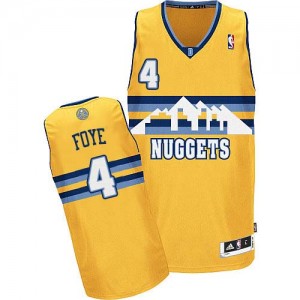 Denver Nuggets Randy Foye #4 Alternate Authentic Maillot d'équipe de NBA - Or pour Homme