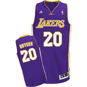 Maillot NBA Los Angeles Lakers #20 Dwight Buycks Violet Adidas Swingman Road - Homme