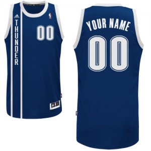 Maillot NBA Oklahoma City Thunder Personnalisé Swingman Bleu marin Adidas Alternate - Homme