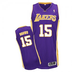 Maillot Adidas Violet Road Authentic Los Angeles Lakers - Jabari Brown #15 - Homme