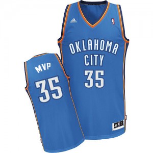 Oklahoma City Thunder Kevin Durant #35 MVP Swingman Maillot d'équipe de NBA - Bleu pour Homme