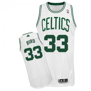 Maillot NBA Authentic Larry Bird #33 Boston Celtics Home Blanc - Homme