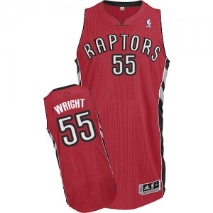 Maillot NBA Rouge Delon Wright #55 Toronto Raptors Road Authentic Homme Adidas