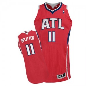 Maillot Adidas Rouge Alternate Authentic Atlanta Hawks - Tiago Splitter #11 - Homme