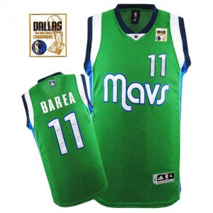 Dallas Mavericks #11 Adidas Champions Patch Vert Authentic Maillot d'équipe de NBA Peu co?teux - Jose Barea pour Homme