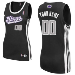 Maillot NBA Sacramento Kings Personnalisé Authentic Noir Adidas Alternate - Femme