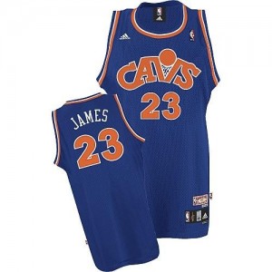 Cleveland Cavaliers #23 Adidas CAVS Throwback Bleu Swingman Maillot d'équipe de NBA prix d'usine en ligne - LeBron James pour Homme