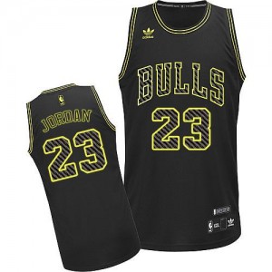 Chicago Bulls #23 Adidas Electricity Fashion Noir Swingman Maillot d'équipe de NBA Magasin d'usine - Michael Jordan pour Homme