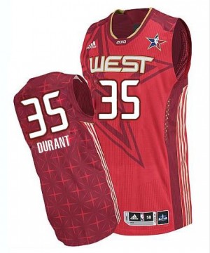 Maillot Authentic Oklahoma City Thunder NBA 2010 All Star Rouge - #35 Kevin Durant - Homme