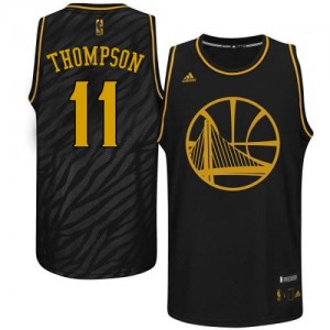 Golden State Warriors #11 Adidas Precious Metals Fashion Noir Swingman Maillot d'équipe de NBA Peu co?teux - Klay Thompson pour Homme