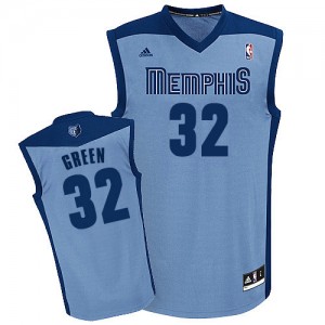 Memphis Grizzlies #32 Adidas Alternate Bleu clair Swingman Maillot d'équipe de NBA la meilleure qualité - Jeff Green pour Homme