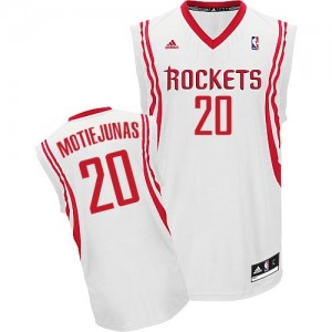 Maillot NBA Houston Rockets #20 Donatas Motiejunas Blanc Adidas Swingman Home - Homme