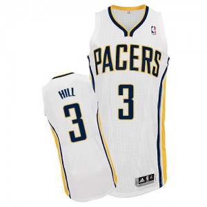 Maillot NBA Authentic George Hill #3 Indiana Pacers Home Blanc - Homme