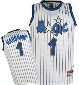 Orlando Magic Mitchell and Ness Penny Hardaway #1 Throwback Authentic Maillot d'équipe de NBA - Blanc pour Homme