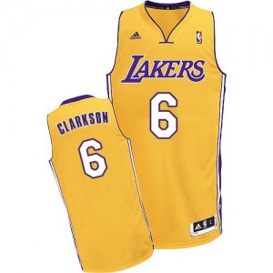 Los Angeles Lakers Jordan Clarkson #6 Home Swingman Maillot d'équipe de NBA - Or pour Homme