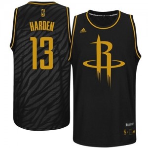 Maillot NBA Noir James Harden #13 Houston Rockets Precious Metals Fashion Authentic Homme Adidas