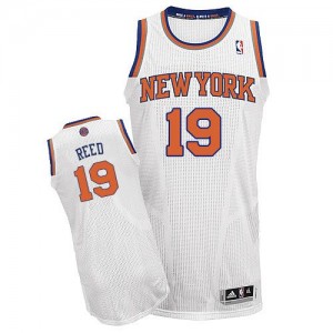 New York Knicks #19 Adidas Home Blanc Authentic Maillot d'équipe de NBA la vente - Willis Reed pour Homme