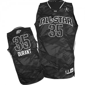 Maillot Authentic Oklahoma City Thunder NBA 2013 All Star Noir - #35 Kevin Durant - Homme