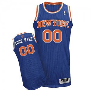 New York Knicks Personnalisé Adidas Road Bleu royal Maillot d'équipe de NBA Magasin d'usine - Authentic pour Homme
