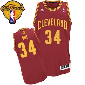 Maillot Swingman Cleveland Cavaliers NBA Road 2015 The Finals Patch Vin Rouge - #34 Tyrone Hill - Homme