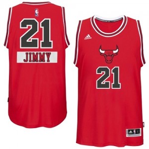 Chicago Bulls Jimmy Butler #21 2014-15 Christmas Day Authentic Maillot d'équipe de NBA - Rouge pour Homme