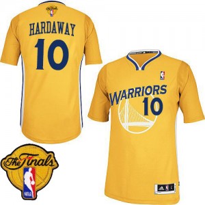 Maillot Authentic Golden State Warriors NBA Alternate 2015 The Finals Patch Or - #10 Tim Hardaway - Homme