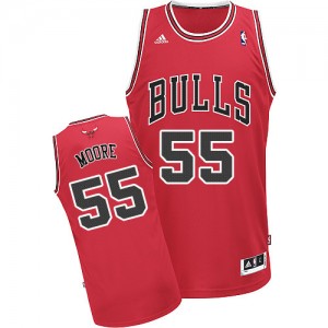 Maillot Adidas Rouge Road Swingman Chicago Bulls - E'Twaun Moore #55 - Homme