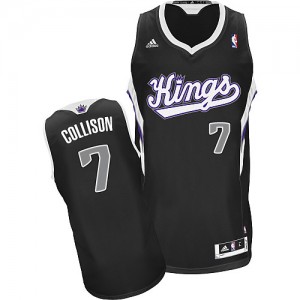 Maillot NBA Sacramento Kings #7 Darren Collison Noir Adidas Swingman Alternate - Homme