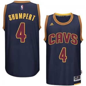 Cleveland Cavaliers Iman Shumpert #4 Authentic Maillot d'équipe de NBA - Bleu marin pour Homme