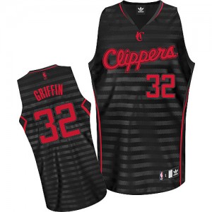 Maillot NBA Gris noir Blake Griffin #32 Los Angeles Clippers Groove Authentic Homme Adidas