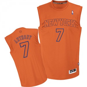 Maillot NBA Authentic Carmelo Anthony #7 New York Knicks Big Color Fashion Orange - Homme