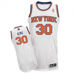 Maillot NBA New York Knicks #30 Bernard King Blanc Adidas Authentic Home - Homme