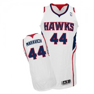 Maillot Adidas Blanc Home Authentic Atlanta Hawks - Pete Maravich #44 - Homme