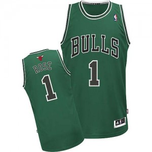 Maillot Authentic Chicago Bulls NBA Vert - #1 Derrick Rose - Homme