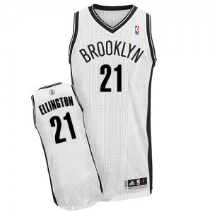 Brooklyn Nets Wayne Ellington #21 Home Authentic Maillot d'équipe de NBA - Blanc pour Homme