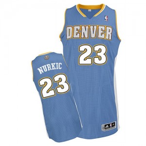 Maillot Adidas Bleu clair Road Authentic Denver Nuggets - Jusuf Nurkic #23 - Homme